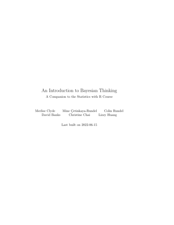 An Introduction to Bayesian Thinking